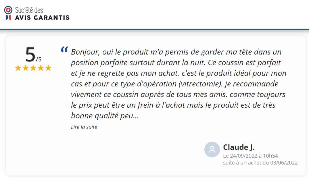 témoignage utilisation MassMe après vitrectomie